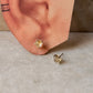925 Sterling Silver Citrine Raw Uncut Prong Setting Studs Earrings