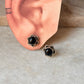 925 sterling silver Black Onyx Flower Studs Earrings