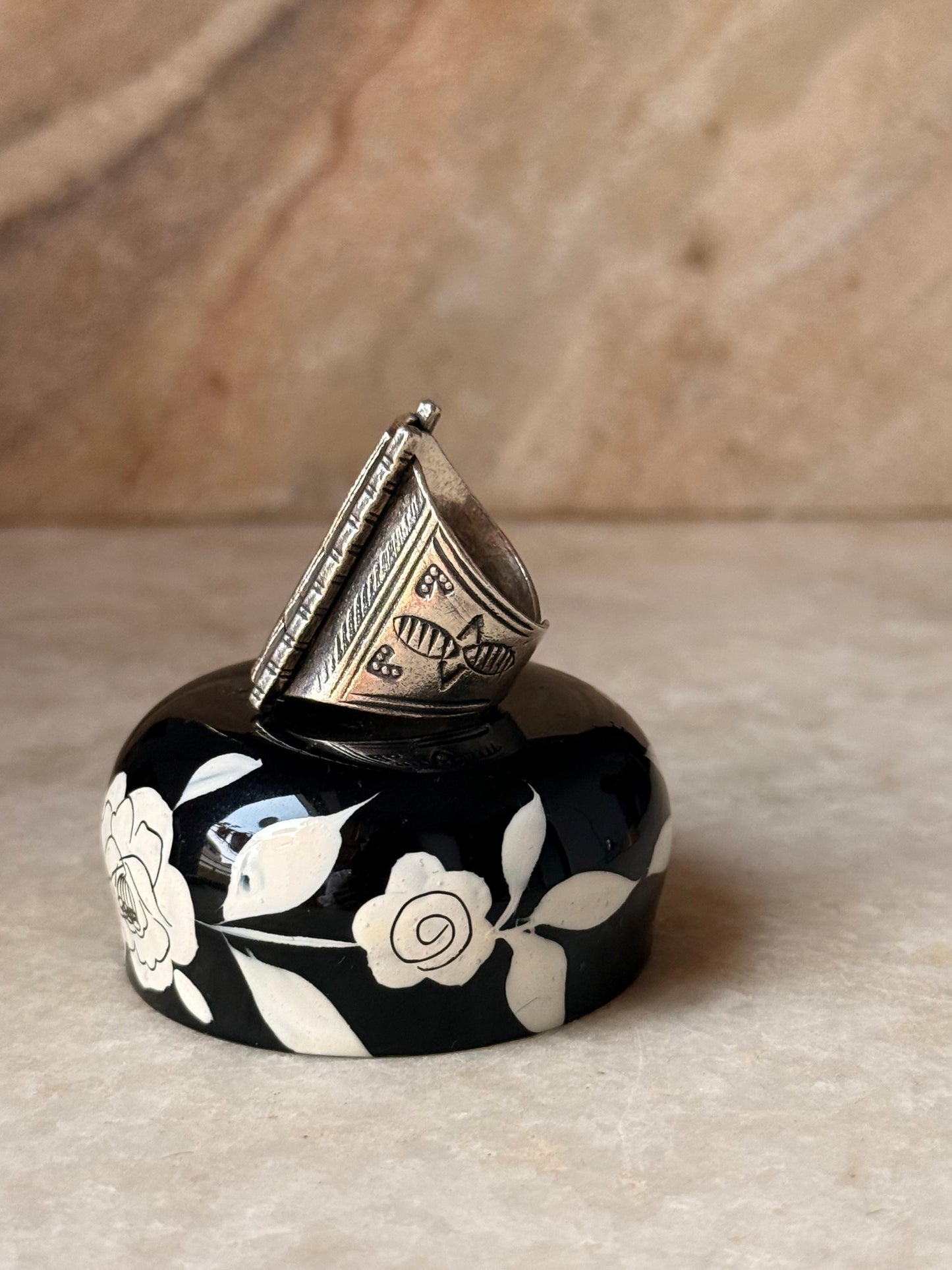 925 Sterling Silver Bohemian Imported Handcrafted Turkish Adjustable Ring