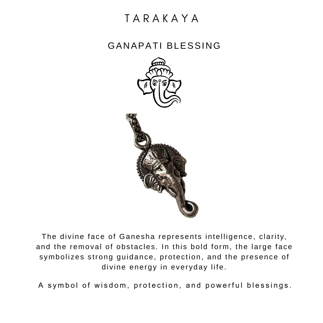 Ganesha Face Big 925 Sterling Silver Pendant