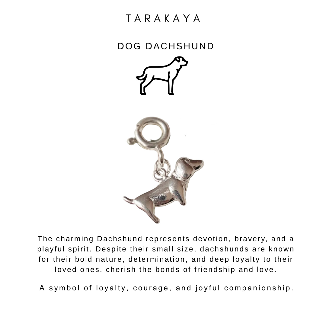 Dog Dachshund 925 Sterling Silver Charm