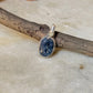 925 Sterling Silver Dumortierite Quartz Faceted Pendant