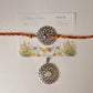 925 Sterling Silver Gemstone Mandala Rakhi - Reusable as Pendant Handcrafted Rakhi