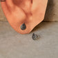 925 Sterling Silver Antique Plain Oxidised Boho Studs Earrings