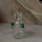 925 Sterling Silver Kingsman Turquoise, Clear Quartz , Sun Engraved Beads & Ghungroo Tribal Handcrafted Studs