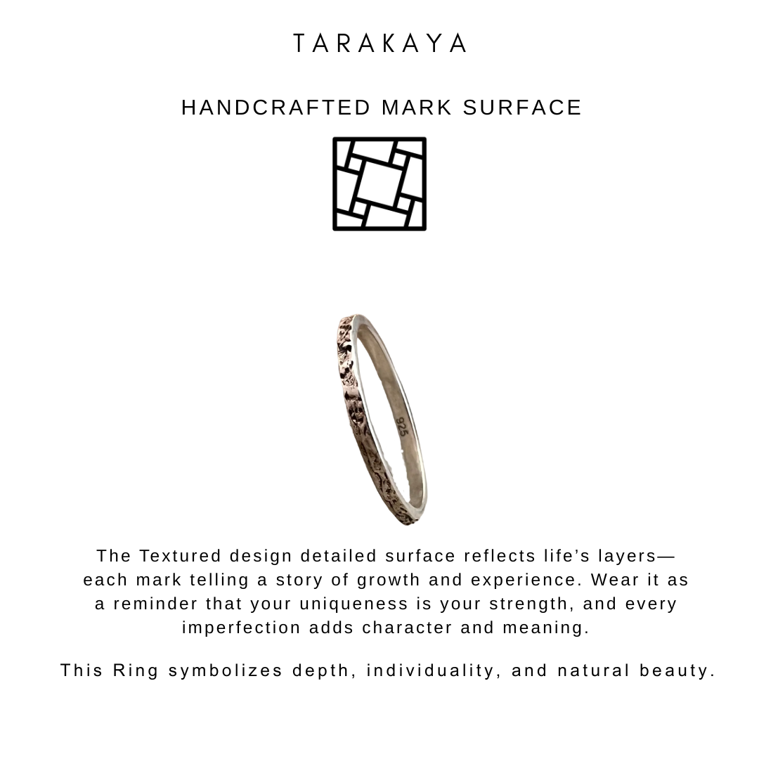 925 Sterling Silver Textured Stackable Band Ring