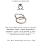 925 Sterling Silver Rolling Band / Interlocked Band / Two Bands Ring