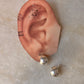 925 Sterling Silver Chunky Italian Dome Half Hoops Earrings