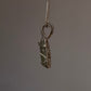 925 Sterling Silver Pherenite  Rectangle Wire Wrapped Handcrafted One of a Kind Pendant
