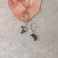 925 Sterling Silver Labradorite Moon Lever Back Earrings