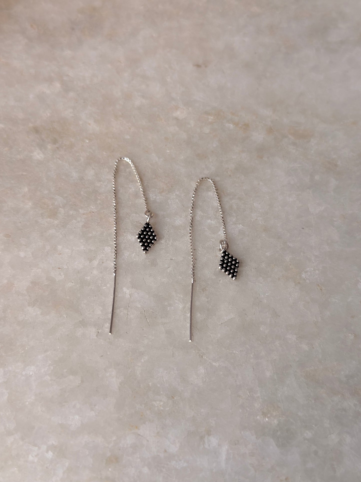 925 Sterling Silver Tribal Rawa Handcrafted Threader/Sui Dhaga Earring