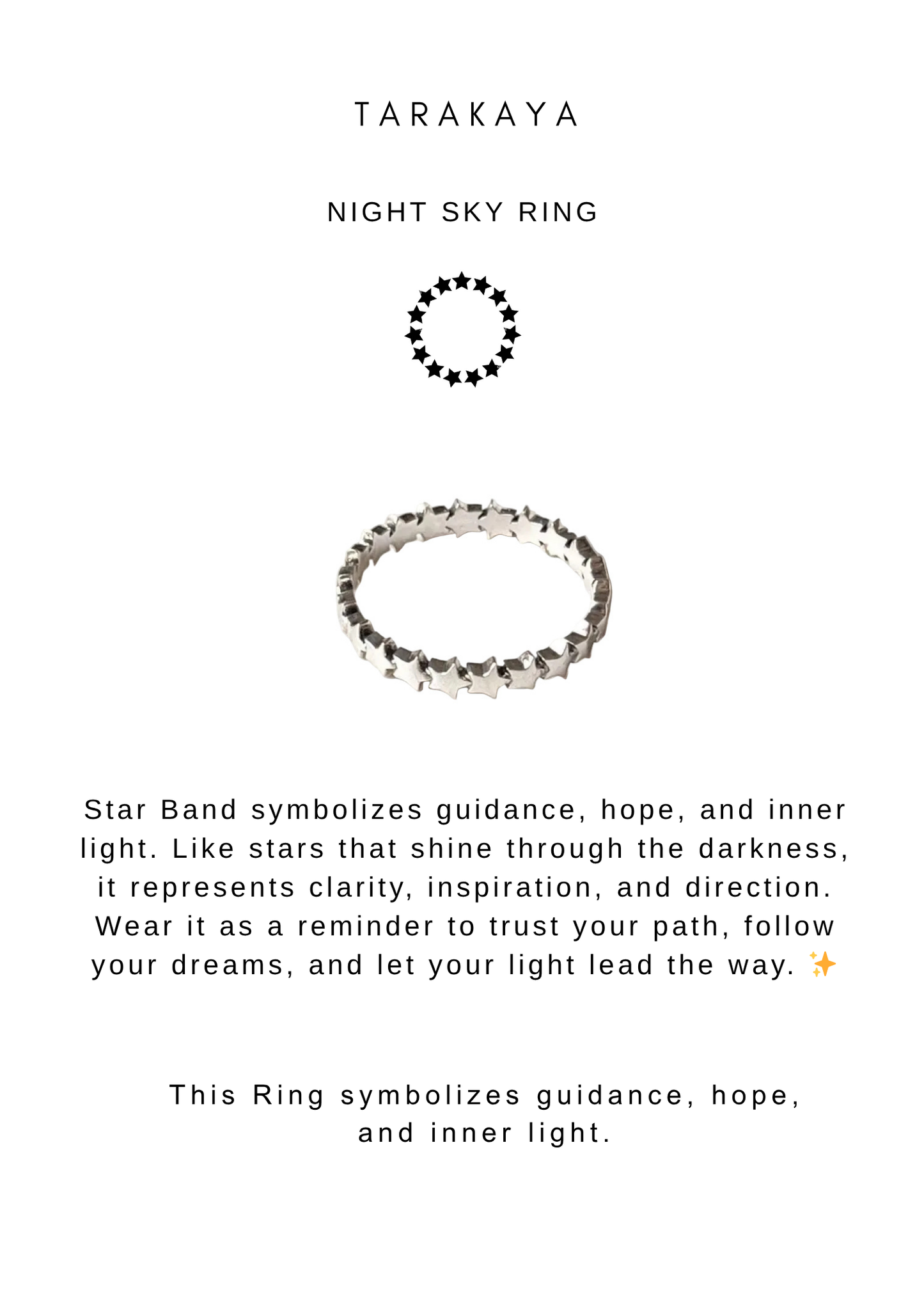 925 Sterling Silver Small Celestial Stars Band Ring