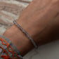 Labradorite 3-4mm round faceted natural crystal 925 silver bracelet  