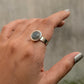 925 Sterling Silver Labradorite Round Boho Ring