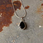925 Sterling Silver Black Onyx Pear Unisex Pendant
