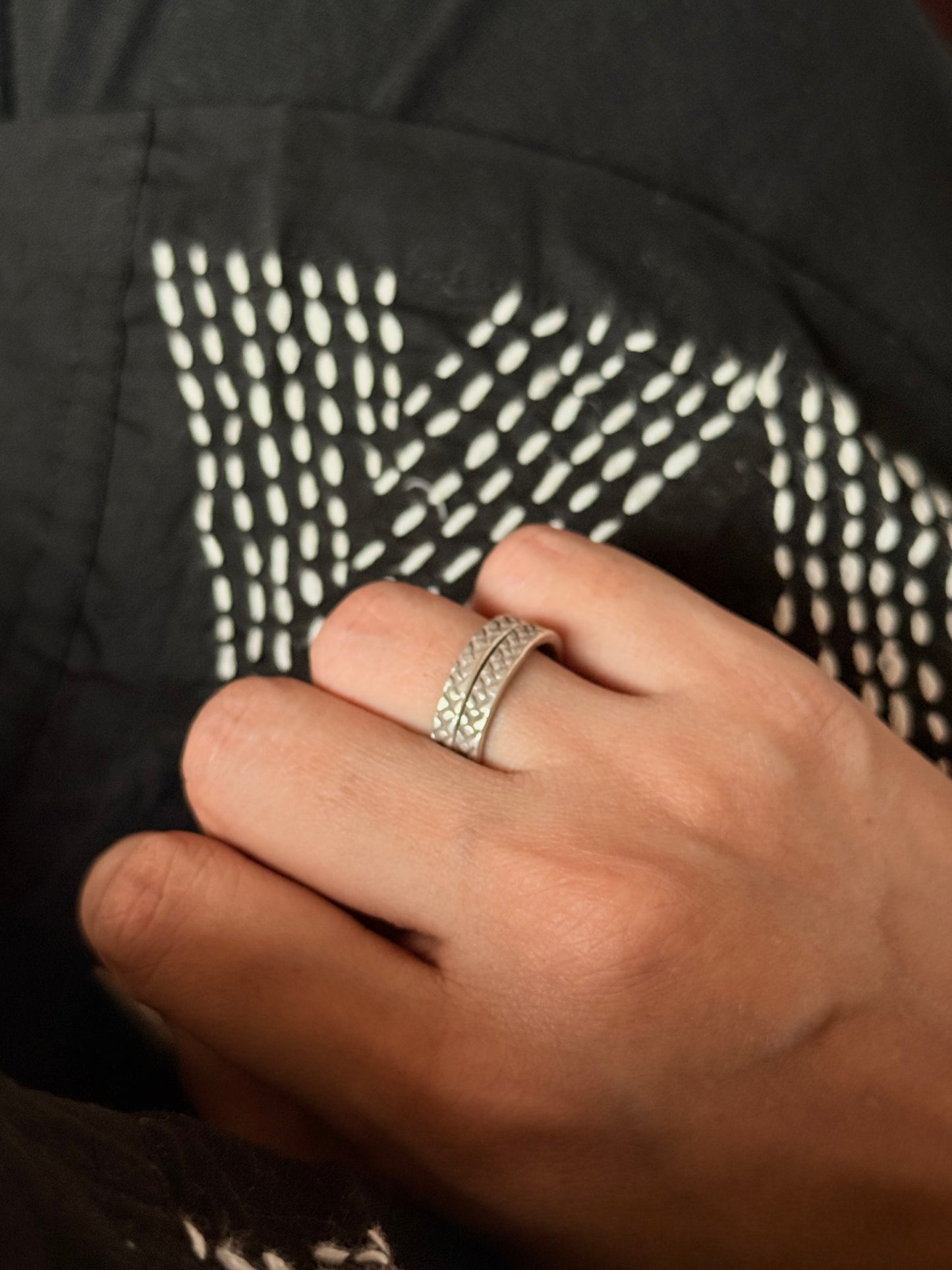 925 Sterling Silver Bohemian Hill Tribe Handcrafted Adjustable Ring