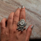925 Sterling Silver Antique Ghungroo Handcrafted Adjustable Ring