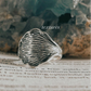 Ocean-Inspired Shell Texture Ring in Sterling Silver