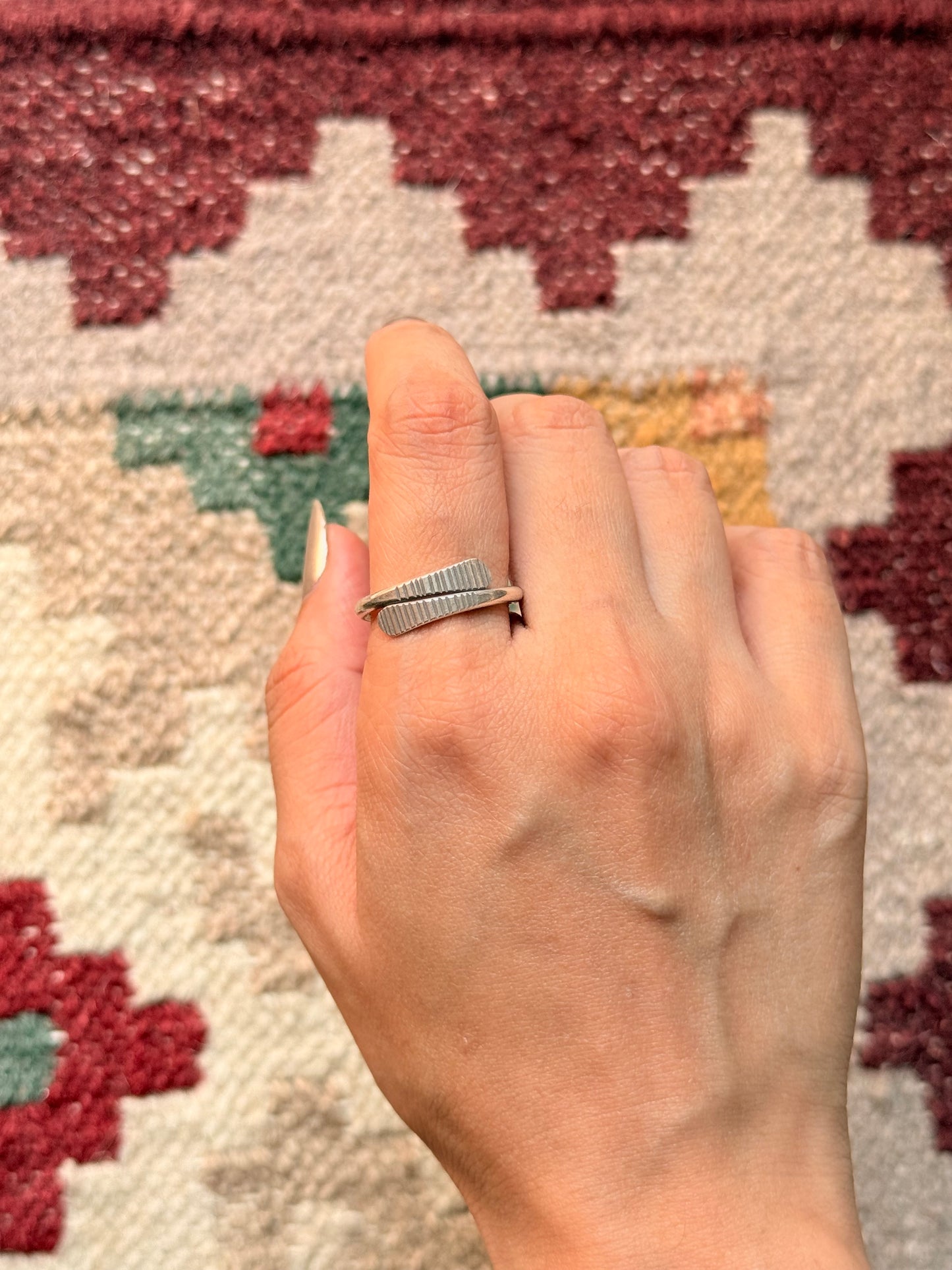 925 Sterling Silver Bohemian Hill Tribe Handcrafted Adjustable Ring