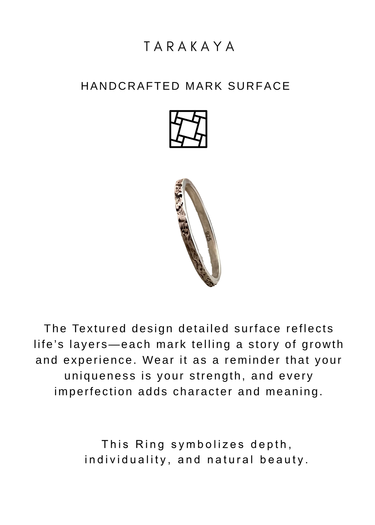 925 Sterling Silver Textured Stackable Band Ring