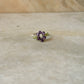 925 Sterling Silver Amethyst & Peridot Floral Wire Wrapped Handcrafted Ring