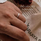 Sterling Silver Minimal Double Stone Moonstone Ring for Delicate Appeal