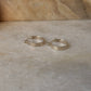 925 Sterling Silver Chunky Italian Plain Rectangular Hoops