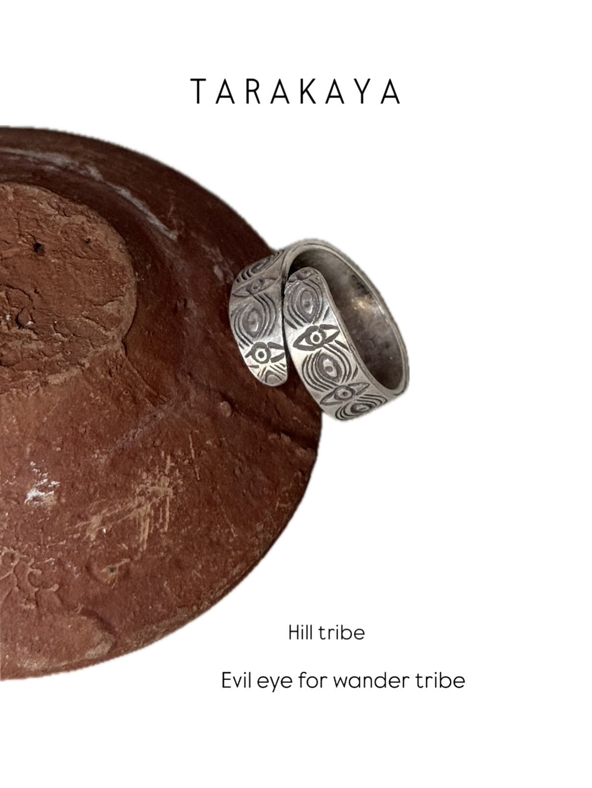 925 Sterling Silver Bohemian Evil Eye For Wander Hill Tribe Handcrafted Adjustable Ring