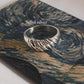 Stylish chunky croissant band ring made of sterling silver