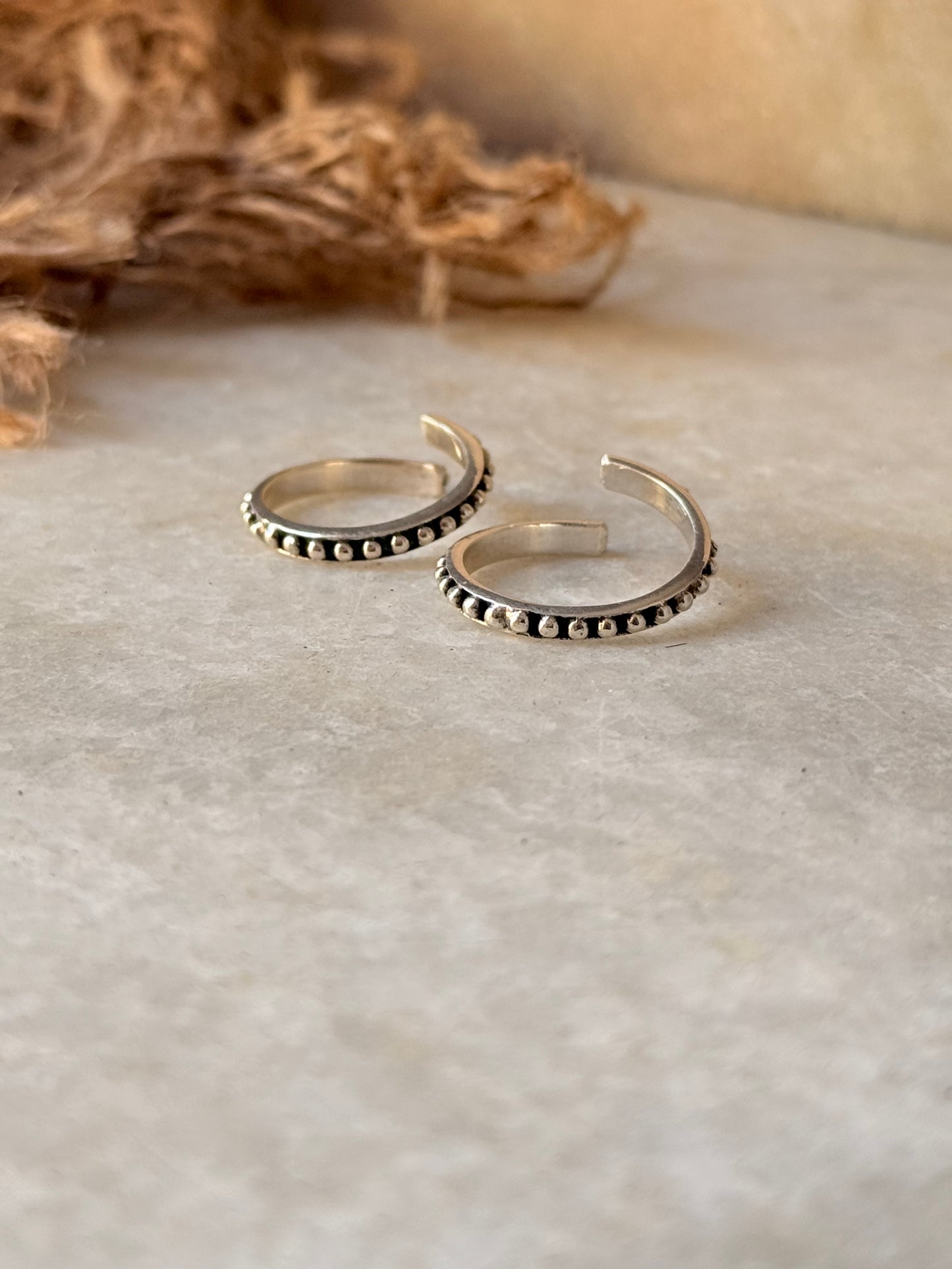925 Sterling Silver Tribal Rawa Band Toe Ring