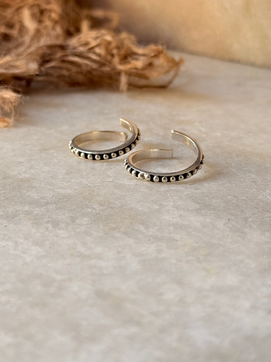 925 Sterling Silver Tribal Rawa Band Toe Ring