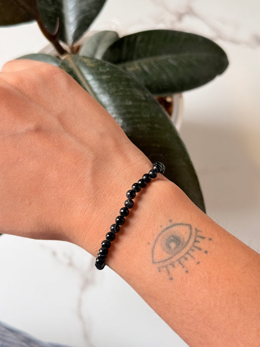 Natural Crystal Sulemani Hakik - Evil Eye 4mm Bracelet