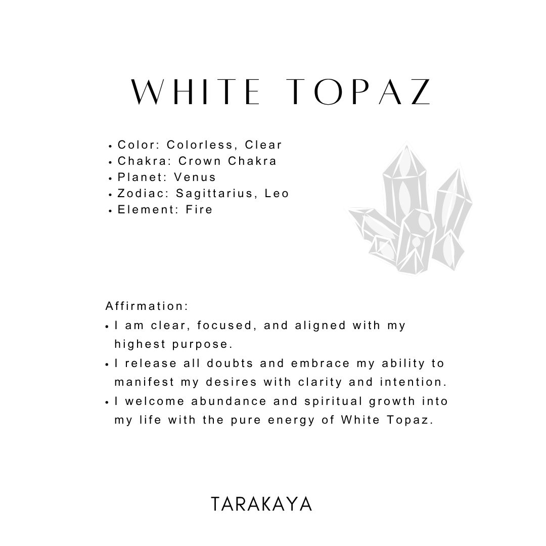 White Topaz Crystal for Clarity & Focus