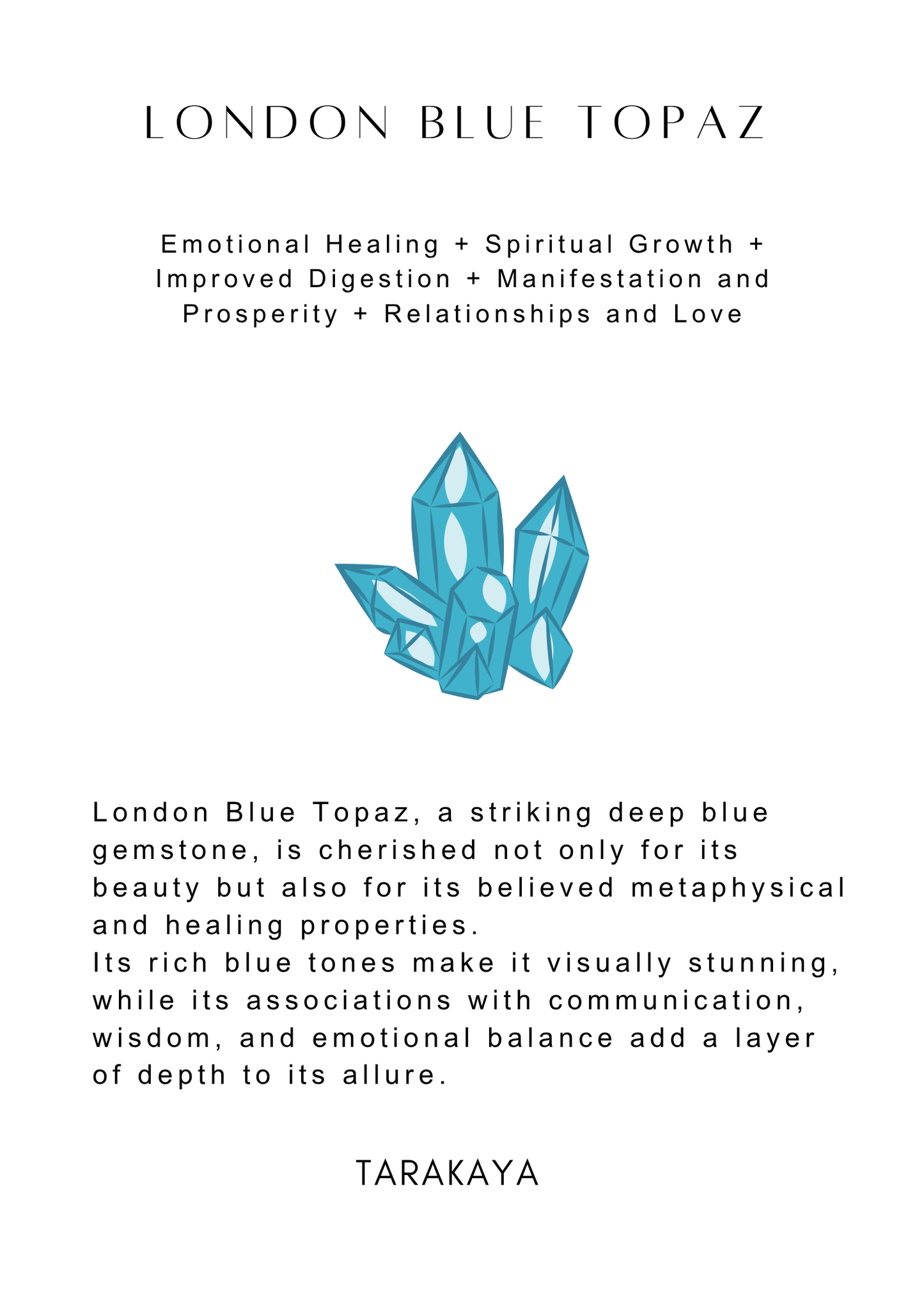 London Blue Topaz with Flower Charm 925 Sterling Silver Necklace