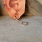 925 Sterling Silver Chunky Italian Laser Design Engraved Hoops