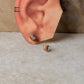 925 Sterling Silver Sunstone Raw Uncut Studs Earrings