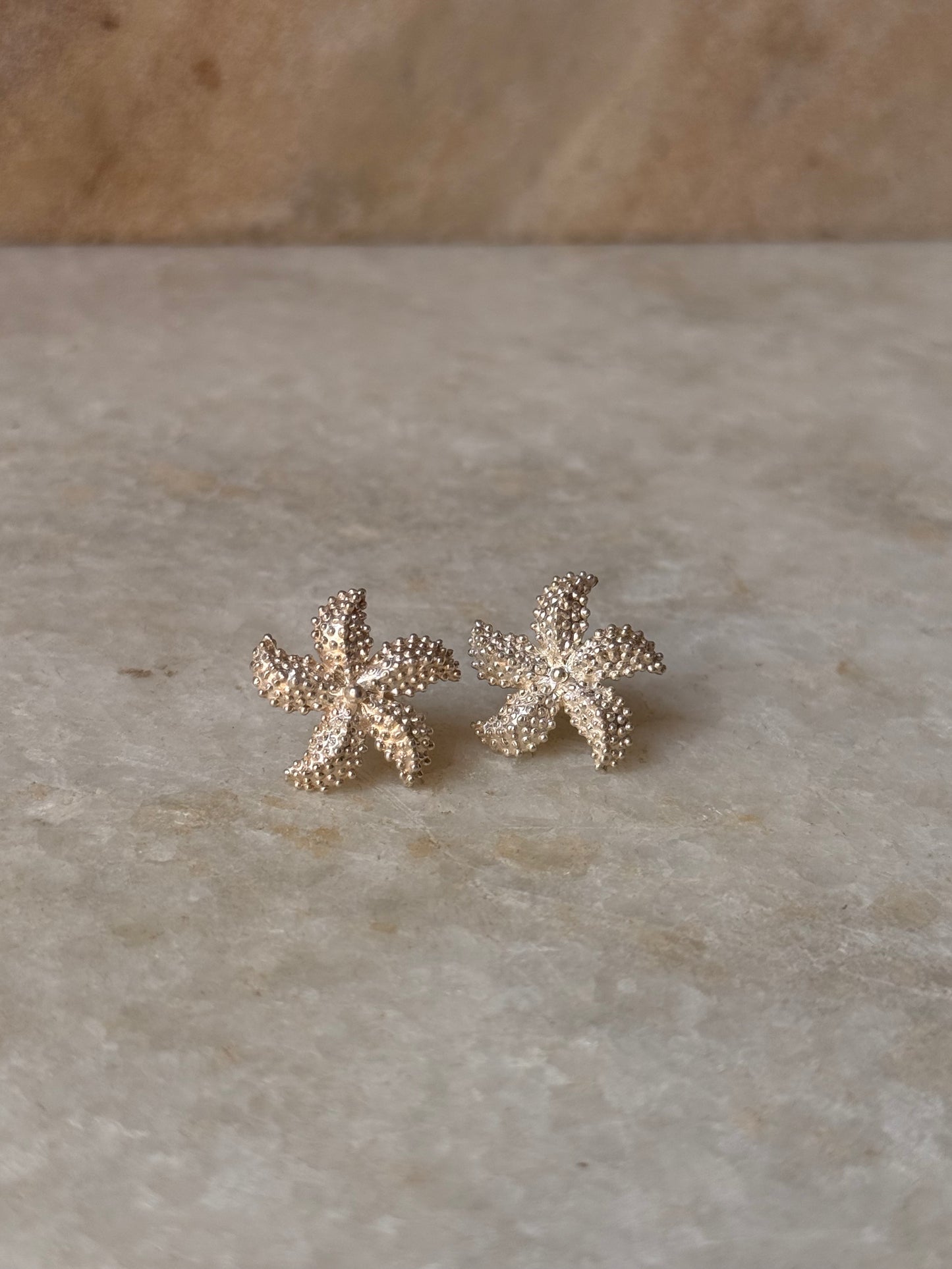 925 Sterling Silver Star Fish Statement Studs Earrings
