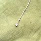 925 Sterling Silver White Topaz North Star Charm ~Cable Dot Handcrafted Mid Lariat Necklace