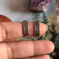 Charming tribal leaf dot toe ring in sterling silver