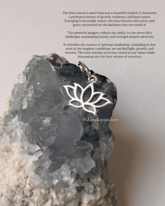 Lotus 925 silver pendant charm  