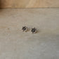 925 Sterling Silver Antique Plain Oxidised Boho Studs Earrings
