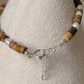 925 Sterling Silver Picture Jasper Flat Tube Crystal Fresh Water Pearls Bracelet