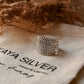 925 Sterling Silver Tribal Textured Fixed Wire Stack Band Ring