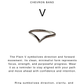 925 Sterling Silver Plain V / Chevron Stackable Ring