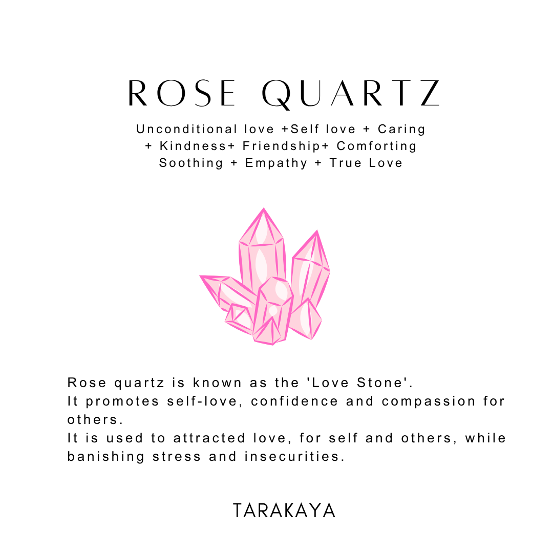 Rose Quartz 925 Sterling Silver crystal for love and affection