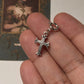 Vintage Italian Small Cross 925 Sterling Silver Pendant /Charm
