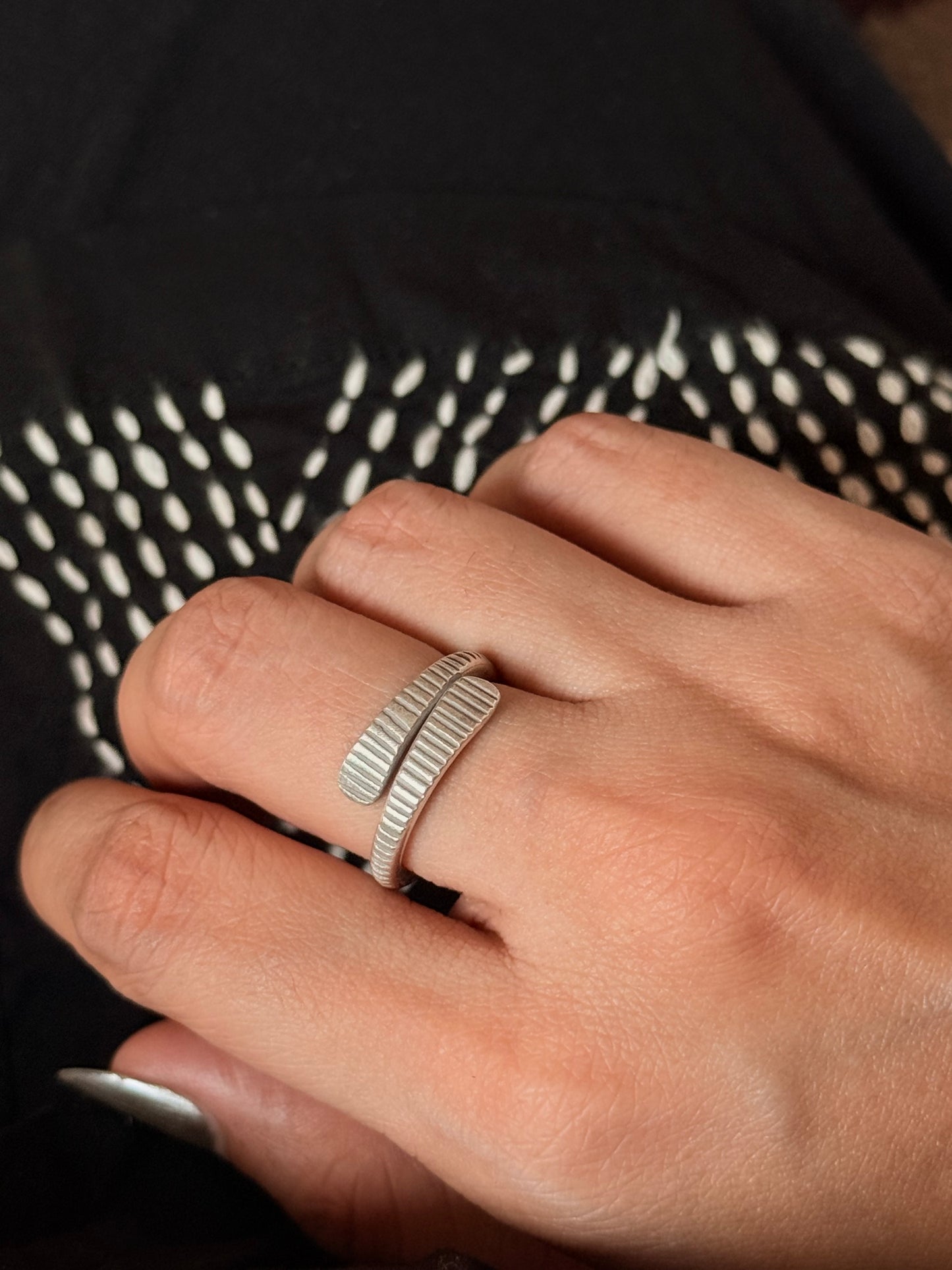 925 Sterling Silver Bohemian Hill Tribe Handcrafted Adjustable Ring