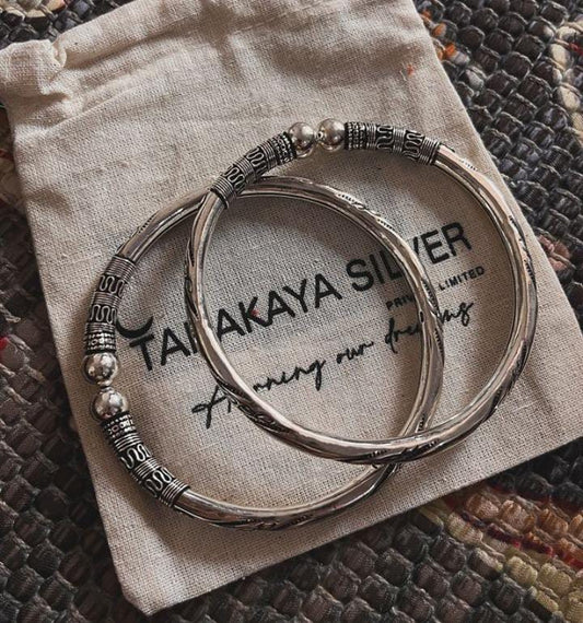 Elegant Leg Kada - Design 2 in Sterling Silver
