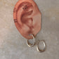 925 Sterling Silver Chunky Italian U Hoops Earrings