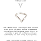 925 Sterling Silver V Rawa /Chevron Boho Stackable Ring